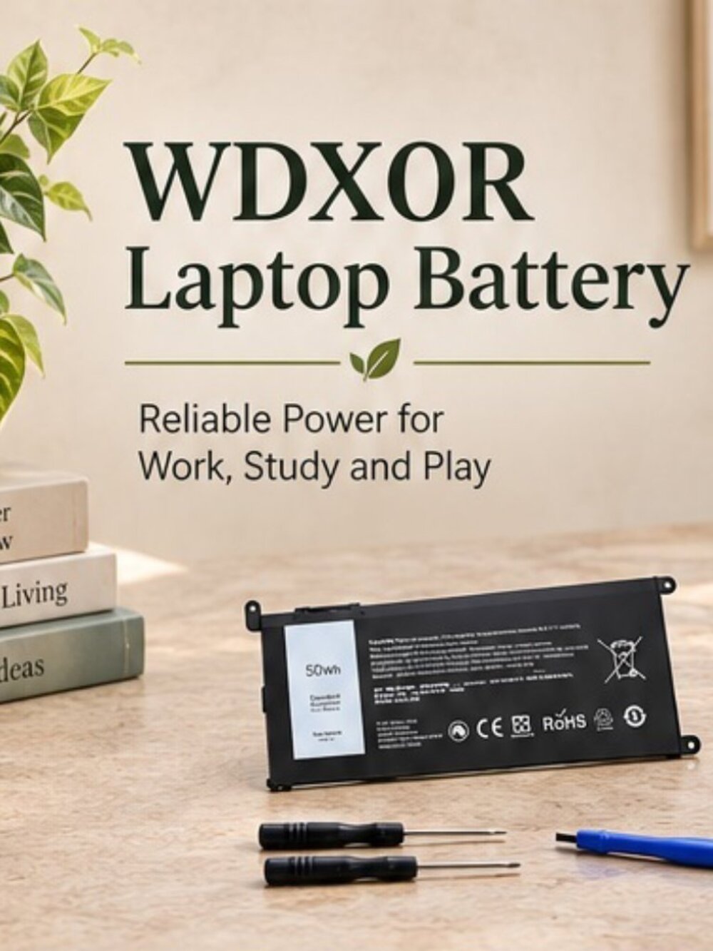 iROCCMIN WDX0R 50Wh Replacement Laptop Battery for Dell